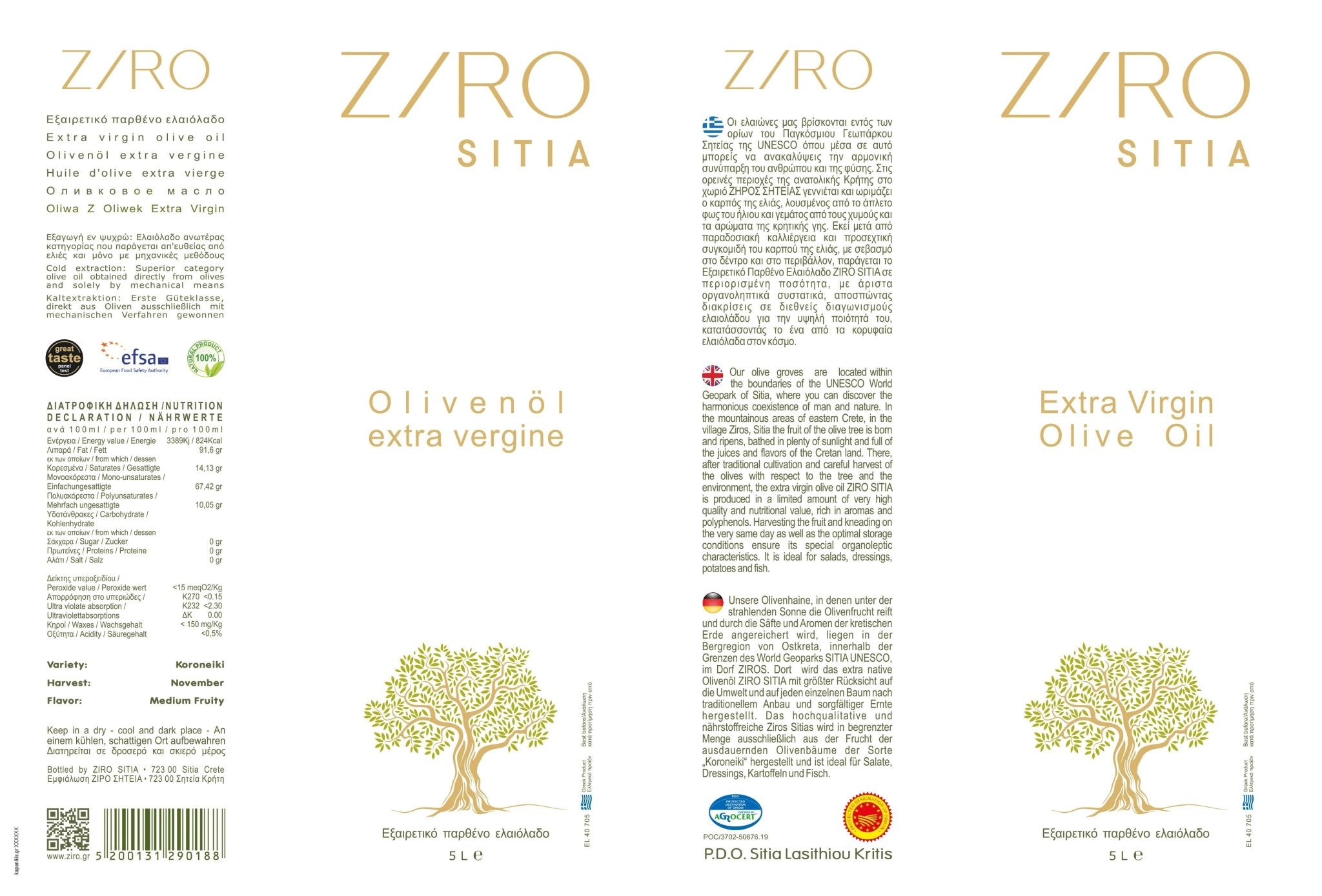 Ziro Sitia EVOO - Ziro - Olive Oil - Cretan Garden GmbH